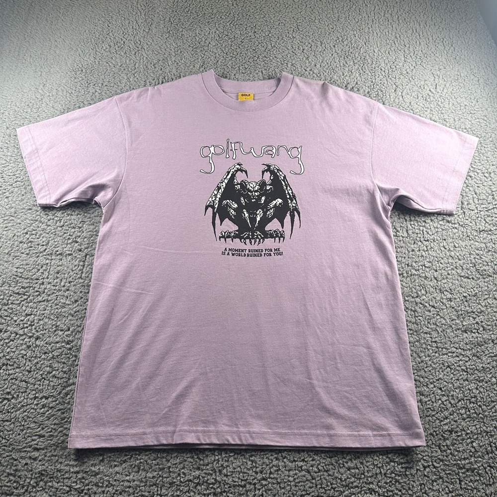 Golf Wang Tyler The Creator T-Shirt Mens L Lavender Gargoyle Graphic Tee